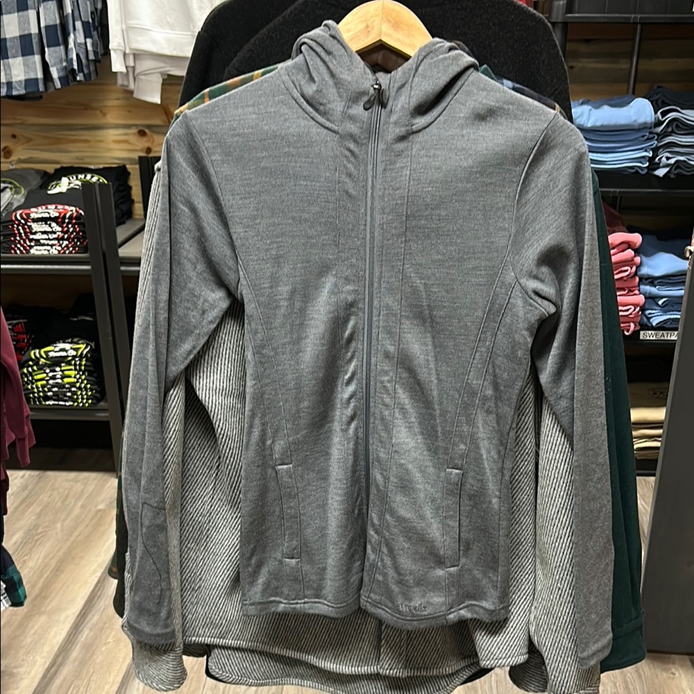 Woolx Women’s Gray Merino Midweight Wool Hoodie